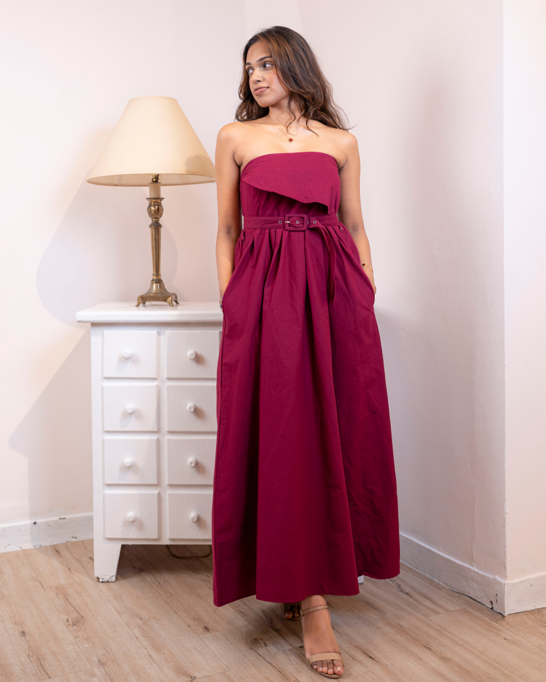 Nightfall Dress - Maroon