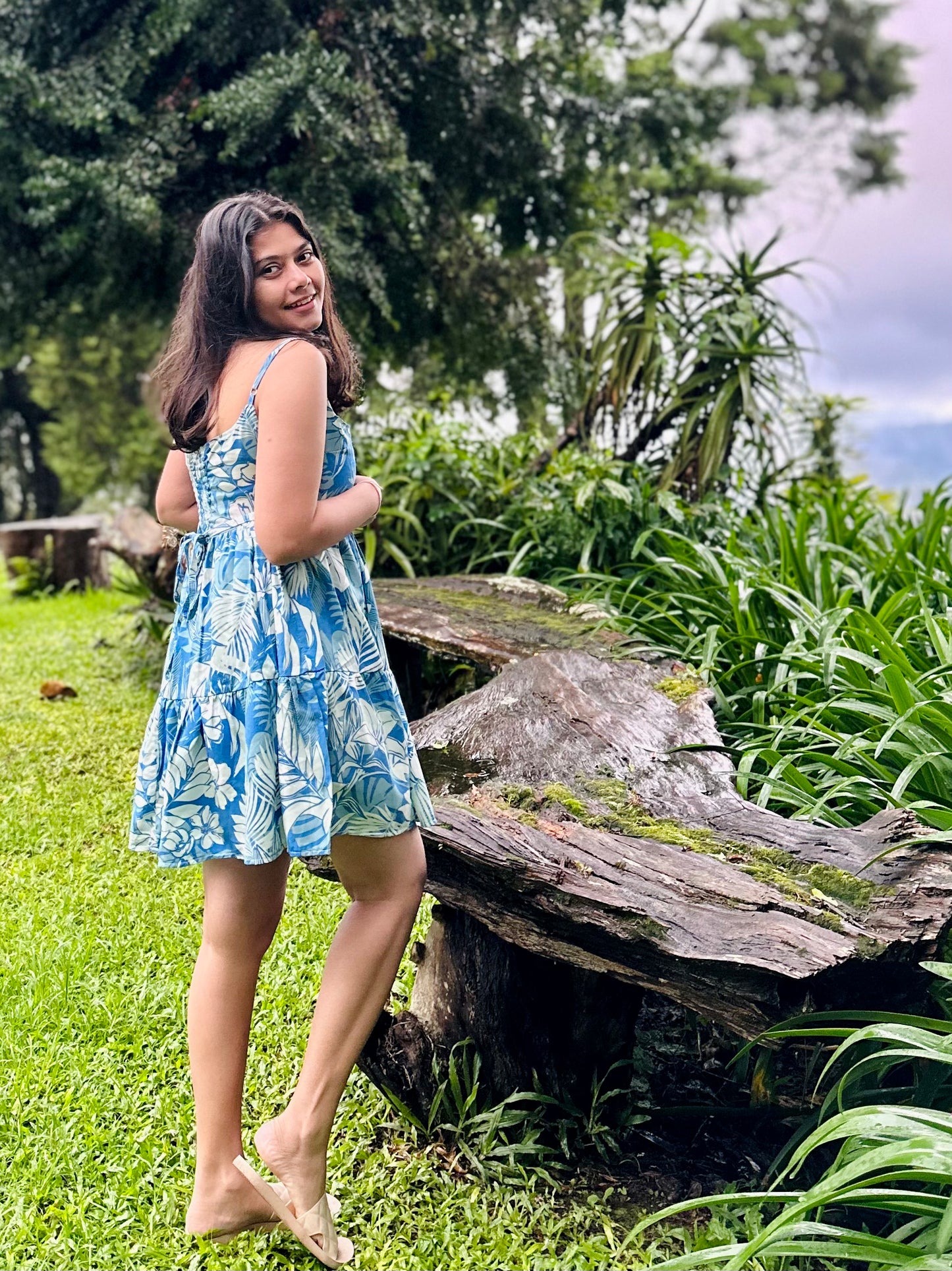 Tropical Cami Short Dress