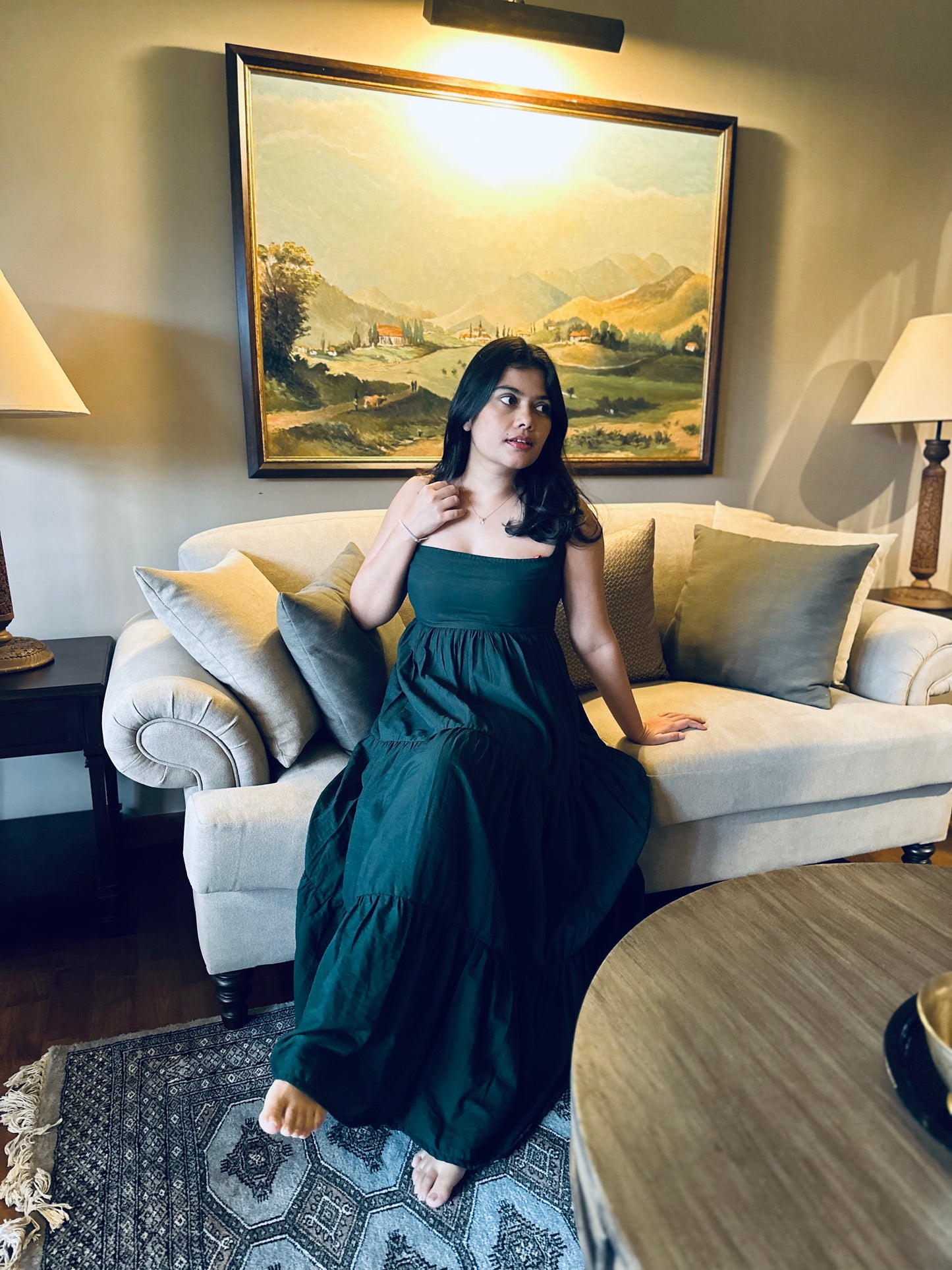 Frilled Maxi Dress