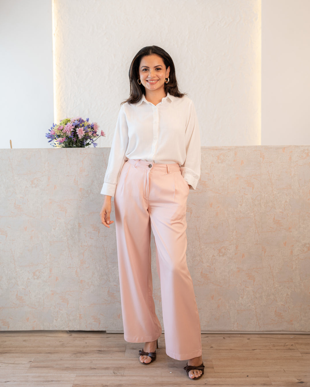 Celeste Wide-Leg Pant pink