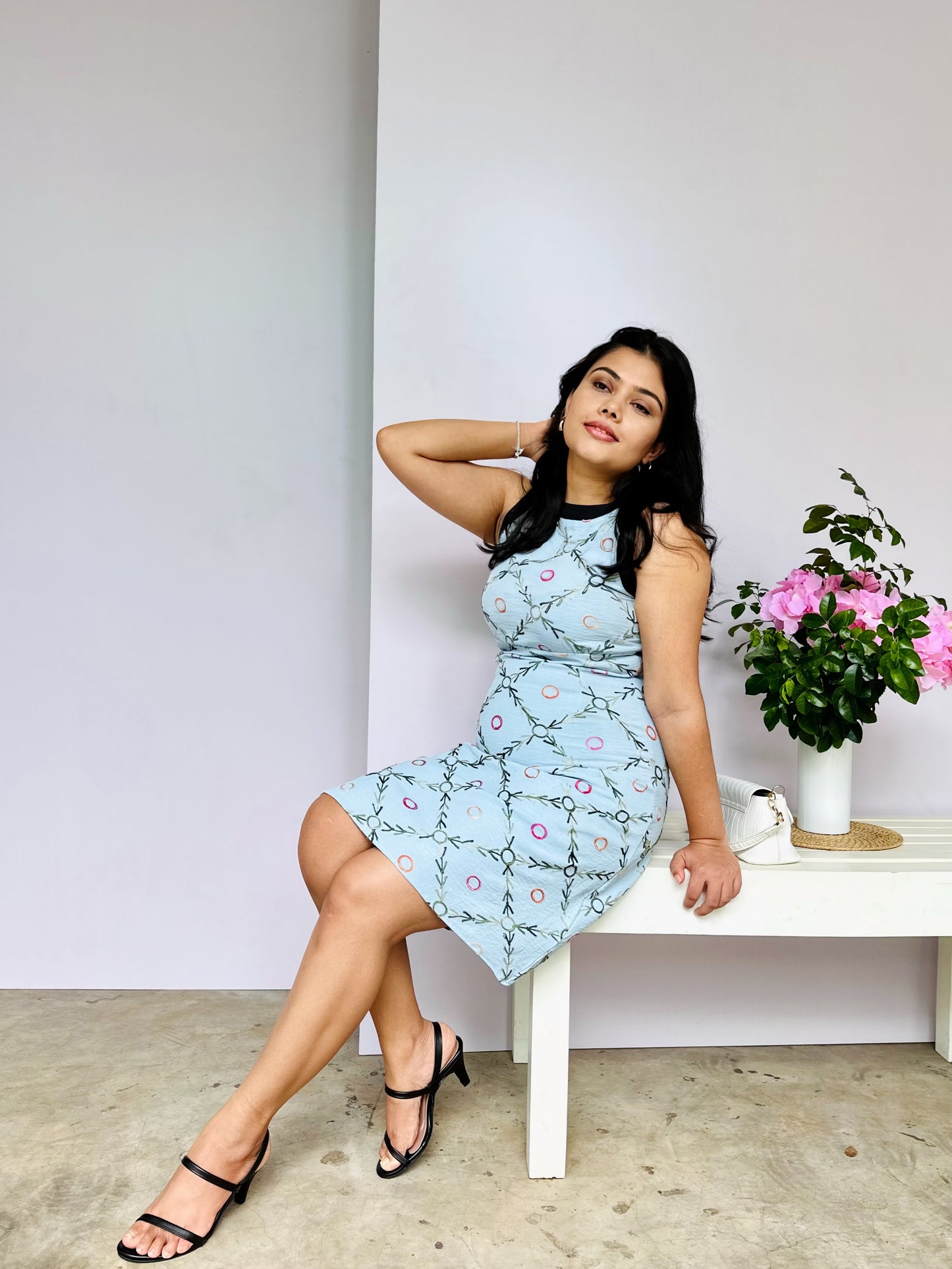 Embroidered Short Dress