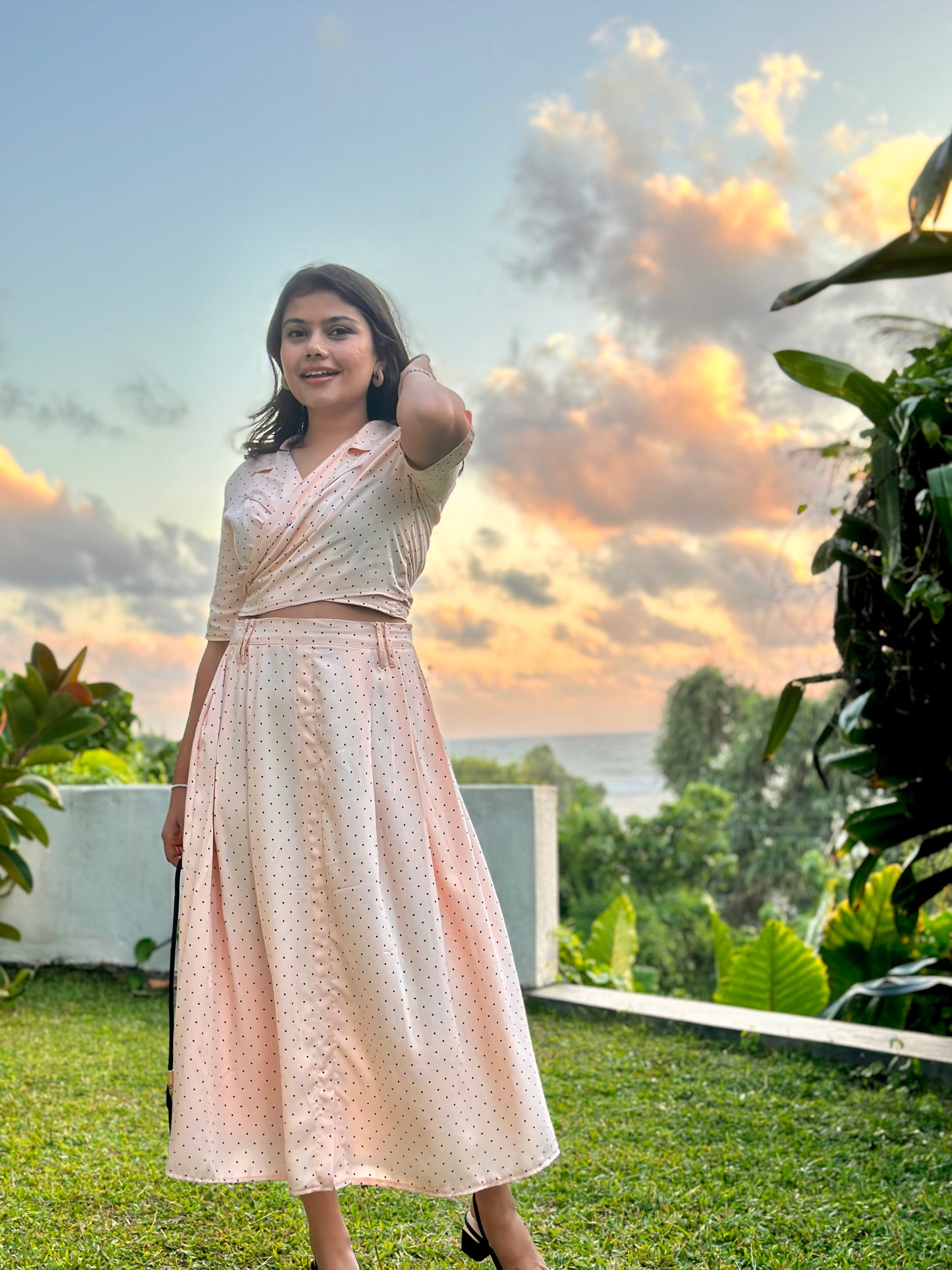 Pleated Midi Skirt