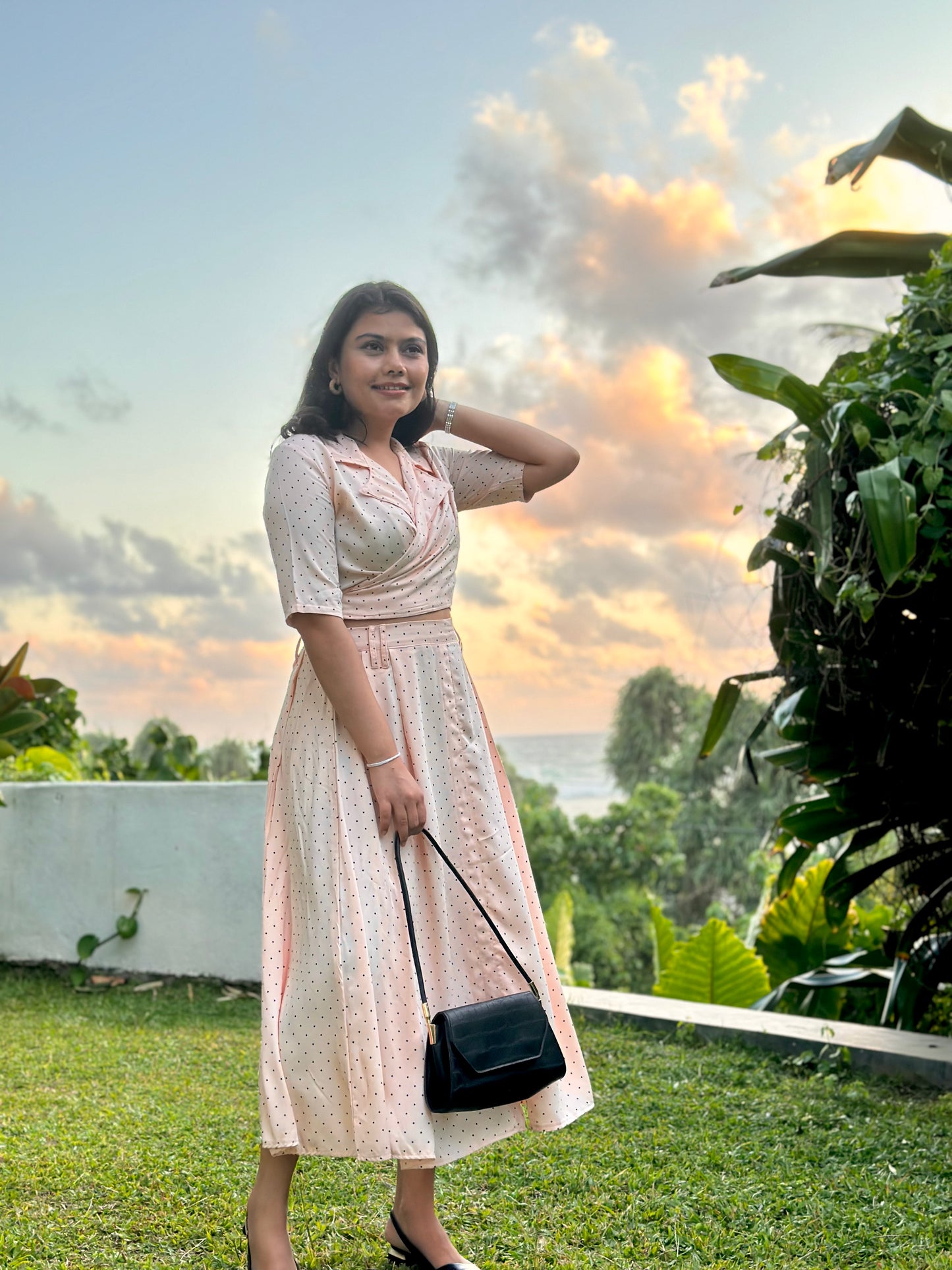 Pleated Midi Skirt