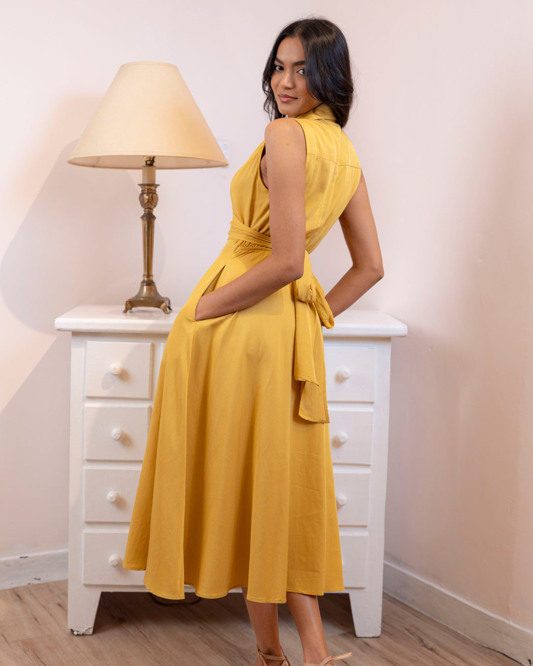 Florencia Dress in Yellow