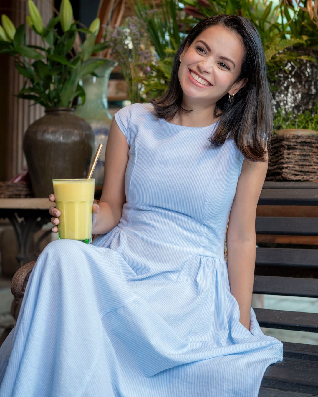 Elina Dress - Sky Blue