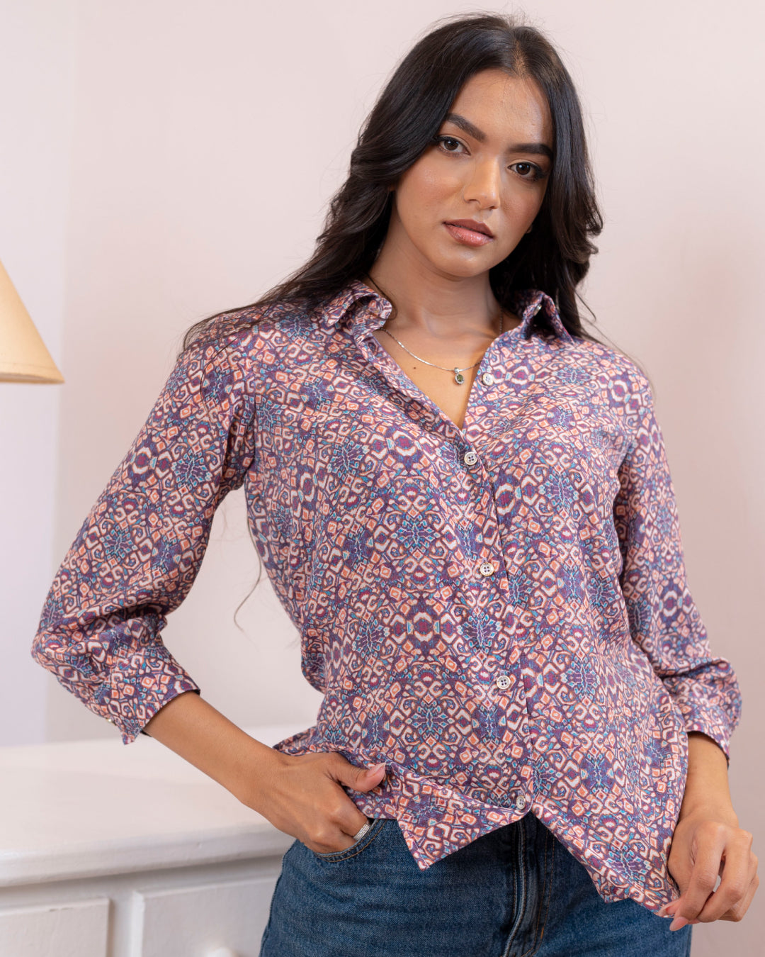 Clara Shirt - Purple print