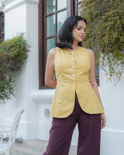 Waistcoat - Mustard Yellow