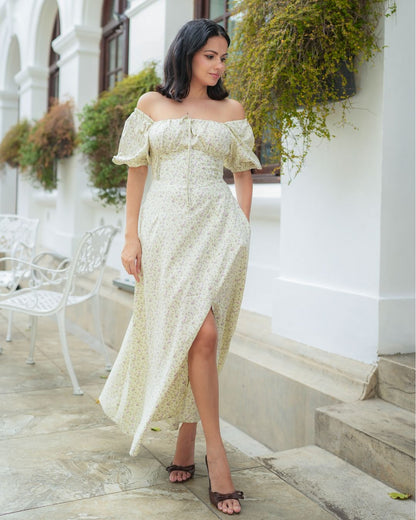 Summer Petals Dress - Light Green