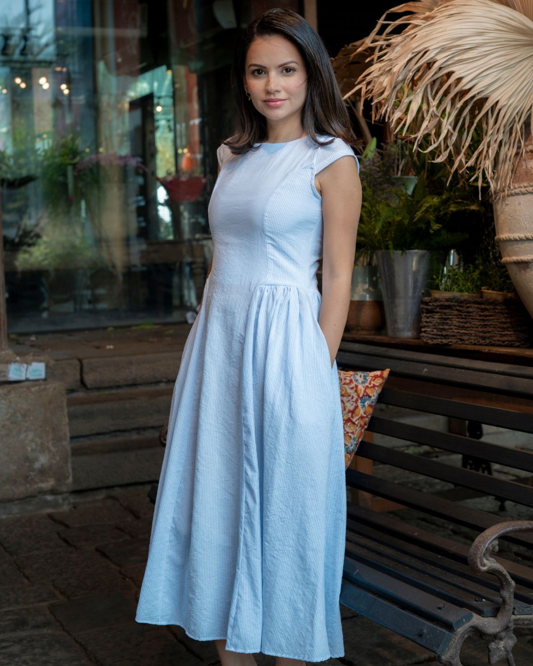 Elina Dress - Sky Blue