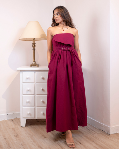 Nightfall Dress - Maroon