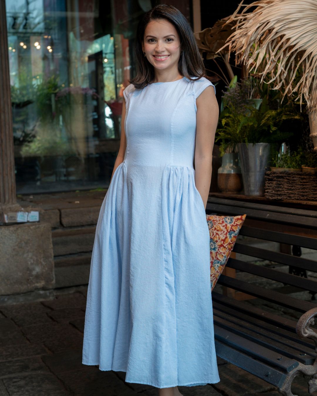 Elina Dress - Sky Blue