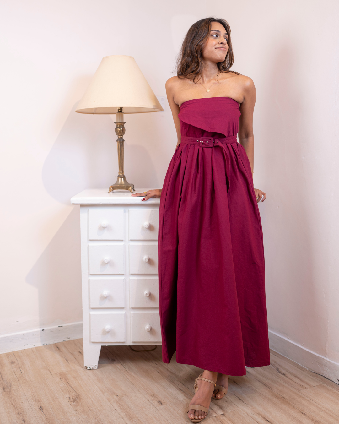 Nightfall Dress - Maroon