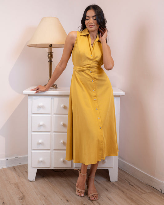 Florencia Dress in Yellow