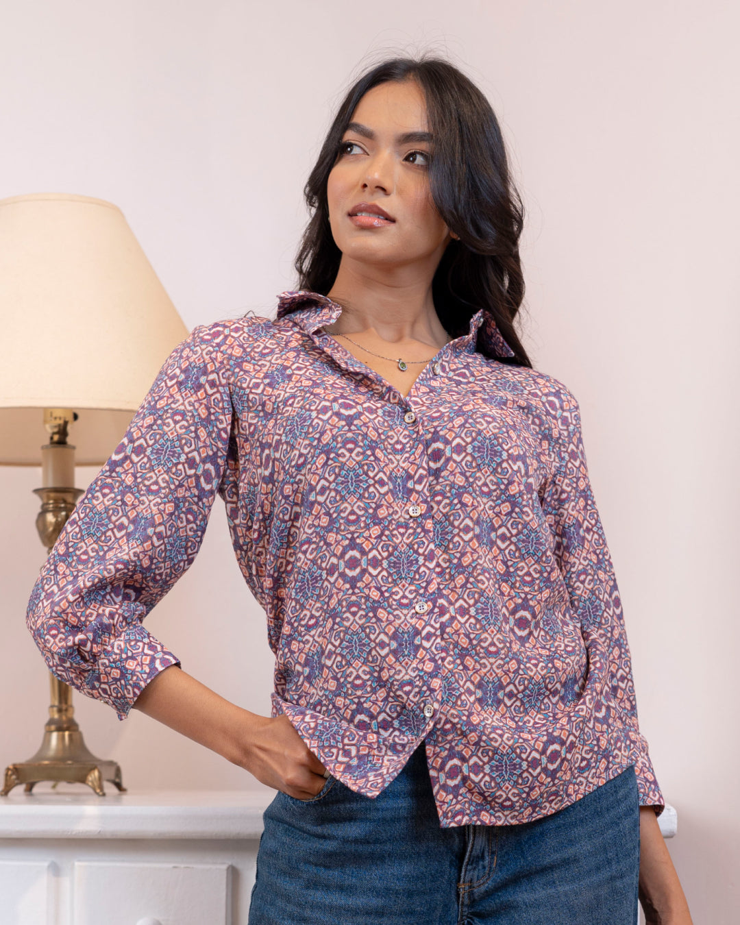 Clara Shirt - Purple print