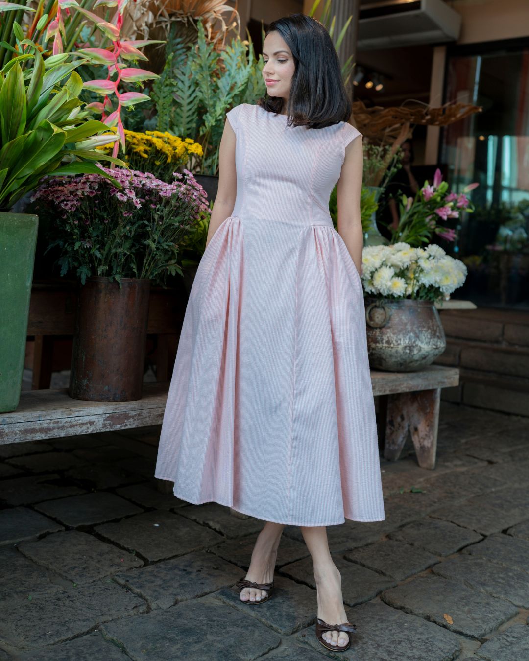 Elina Dress - Peach