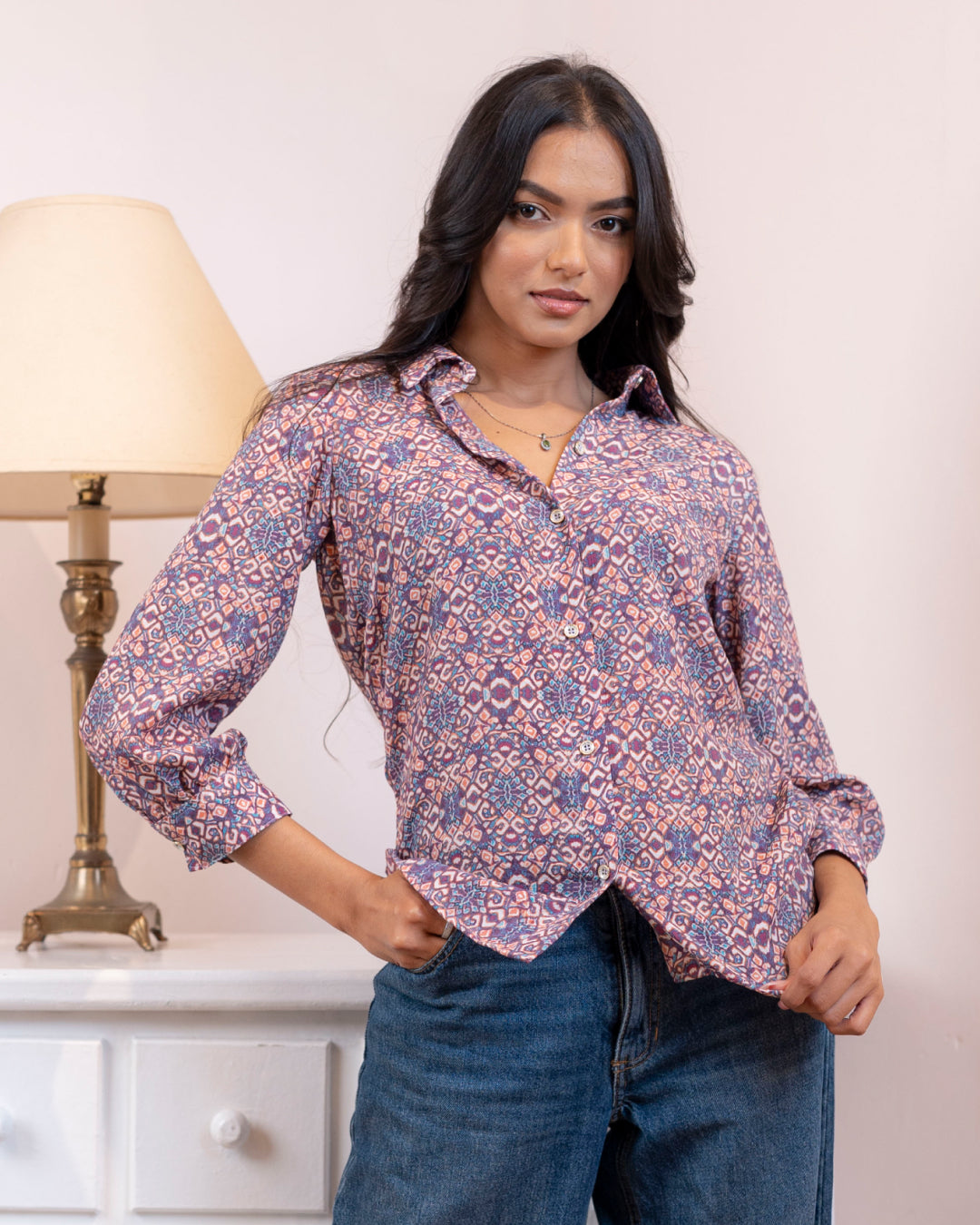 Clara Shirt - Purple print