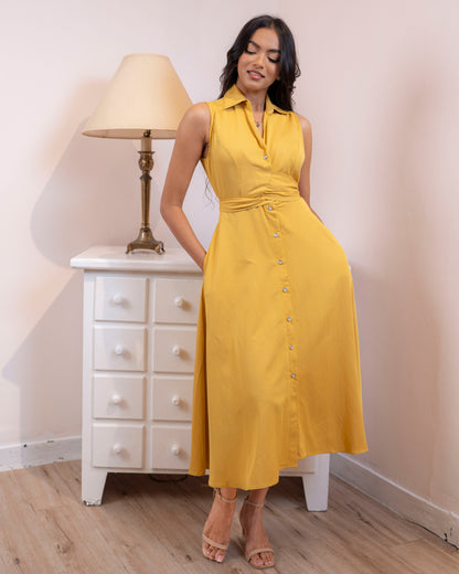 Florencia Dress in Yellow