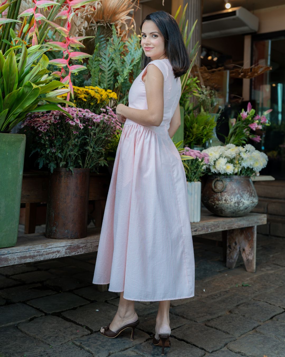 Elina Dress - Peach