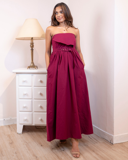 Nightfall Dress - Maroon