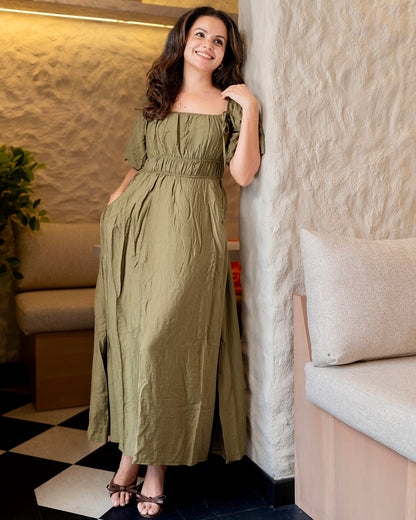 Midnight Dress - In Olive