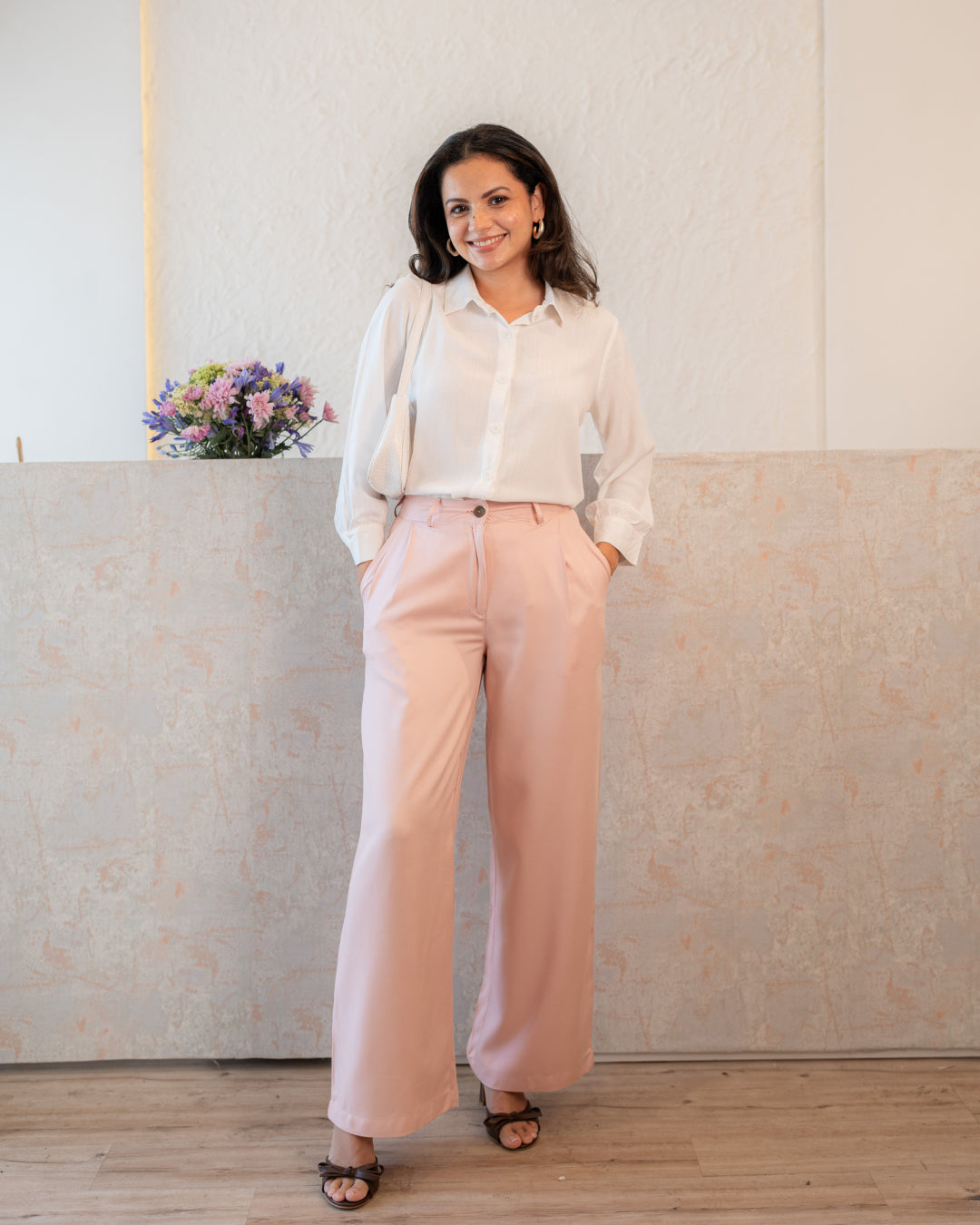 Celeste Wide-Leg Pant pink