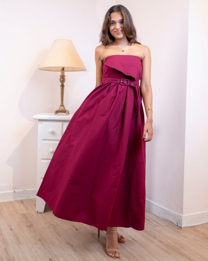 Nightfall Dress - Maroon