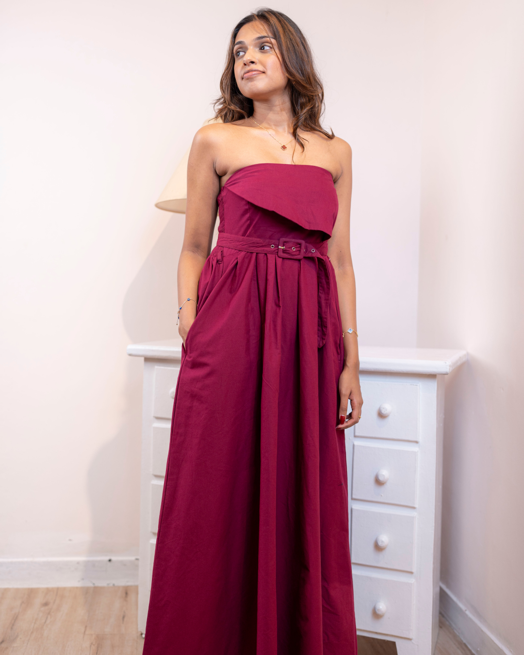Nightfall Dress - Maroon