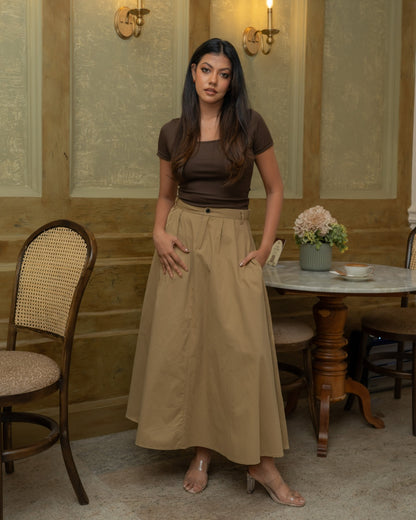 Latte Maxi Skirt