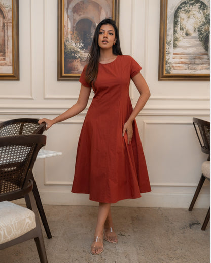 Victoria Cinnamon Dress
