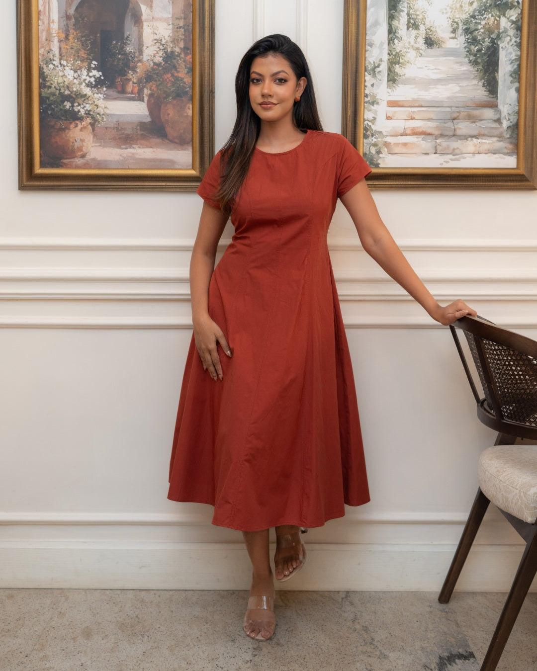 Victoria Cinnamon Dress