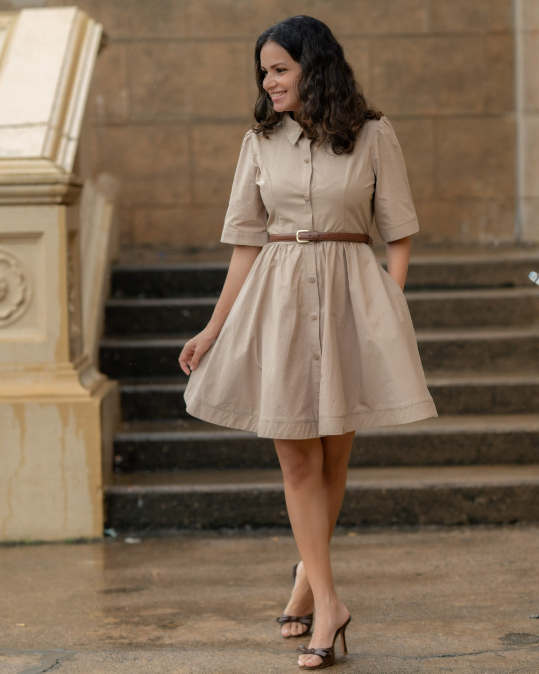 Selina Dress – Oatmeal