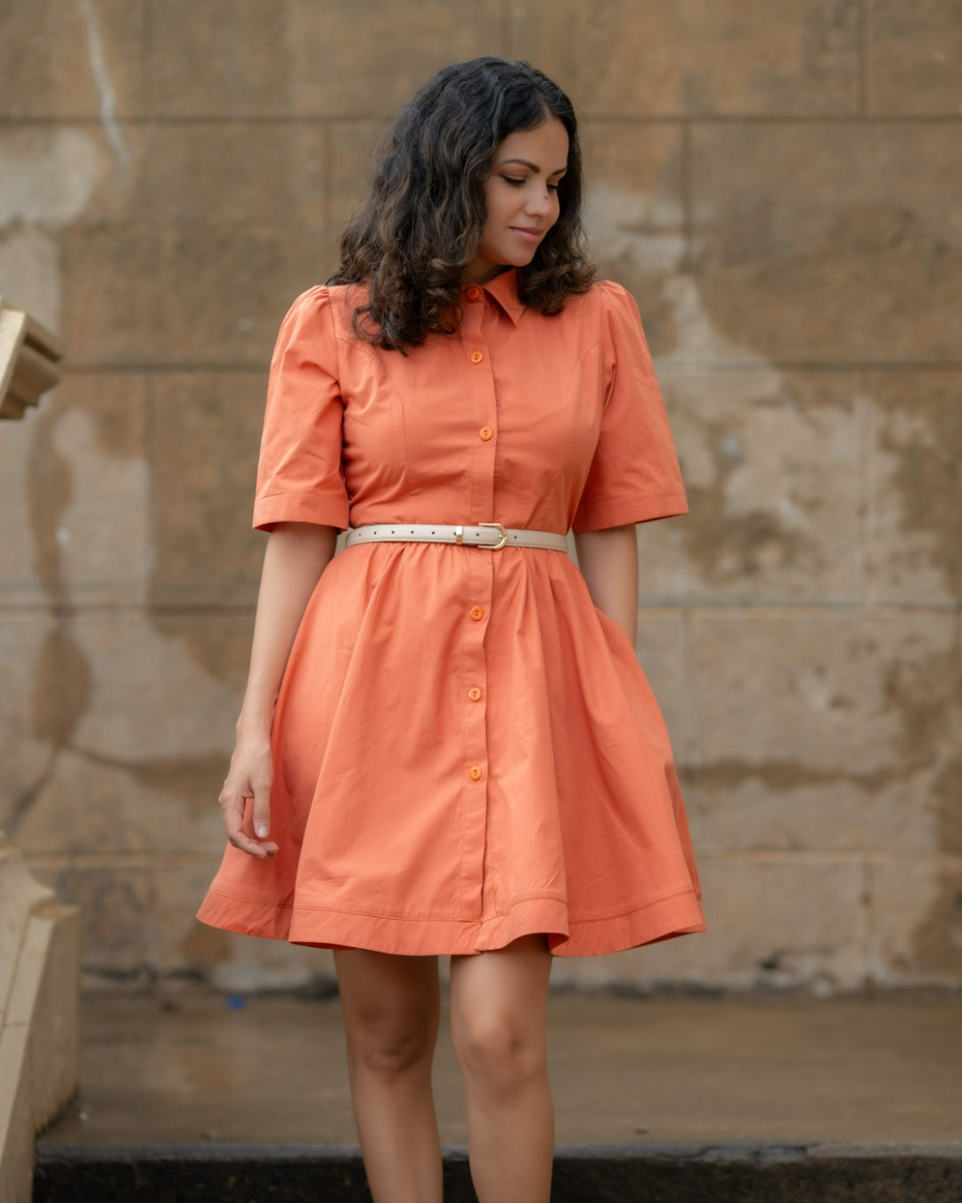 Peach Selina Dress
