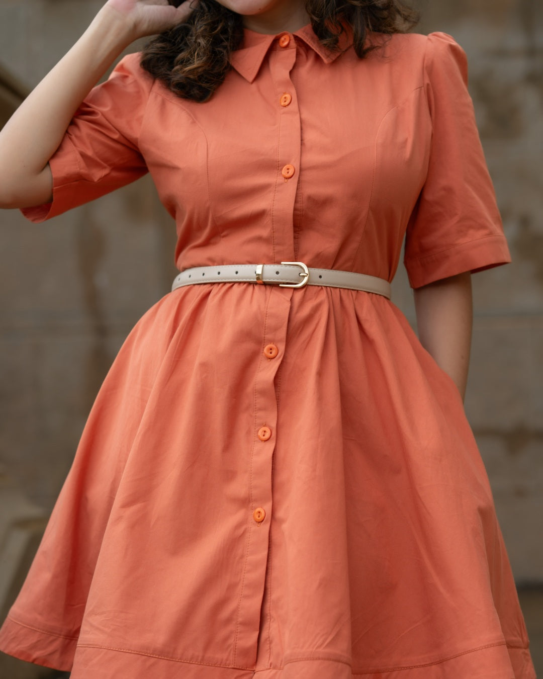 Peach Selina Dress