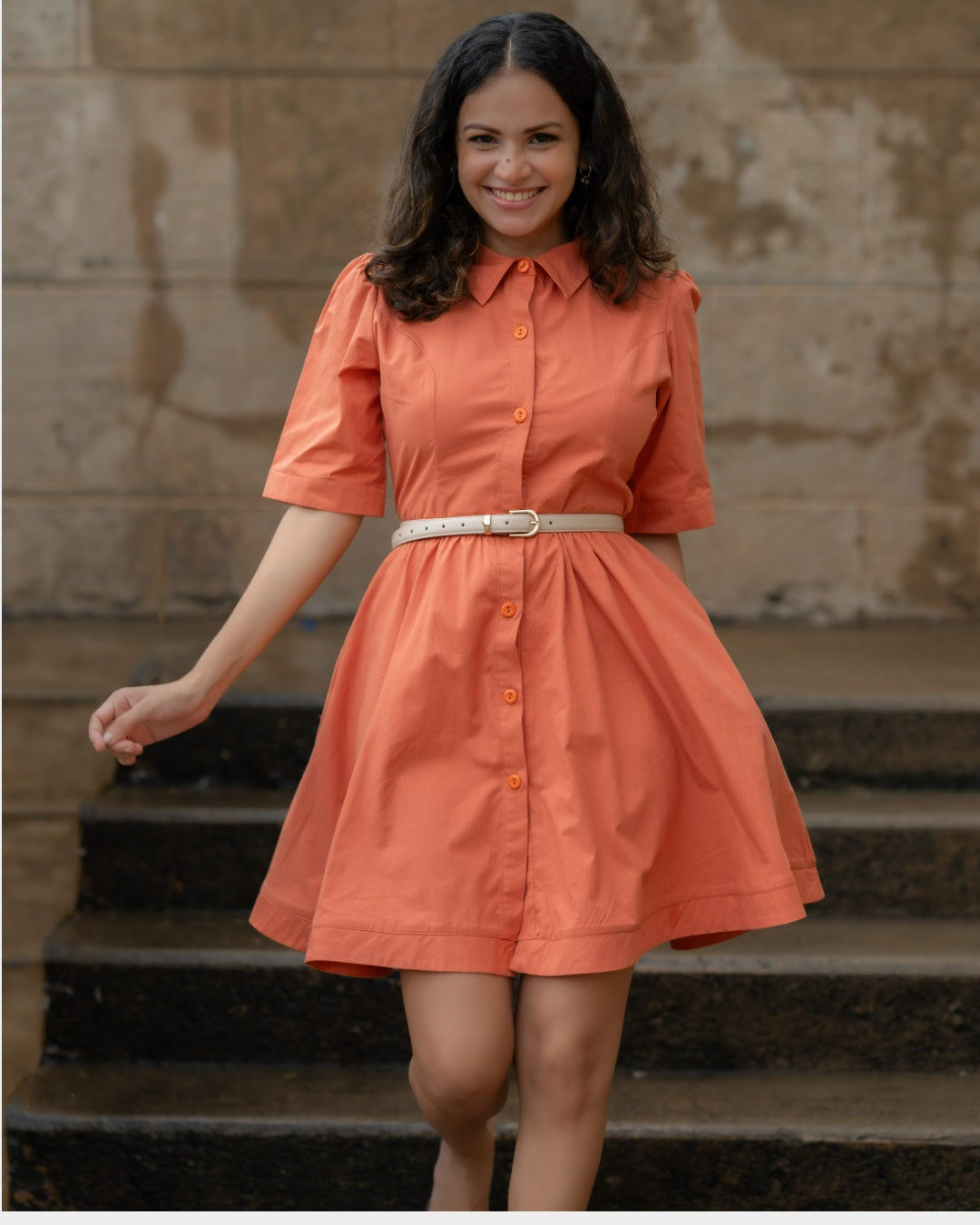 Peach Selina Dress