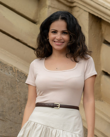 Ivory Rib Tee