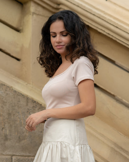 Ivory Rib Tee