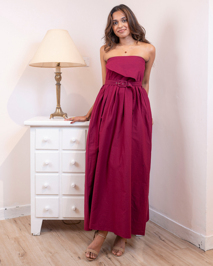 Nightfall Dress - Maroon