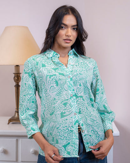 Clara Shirt - Green print