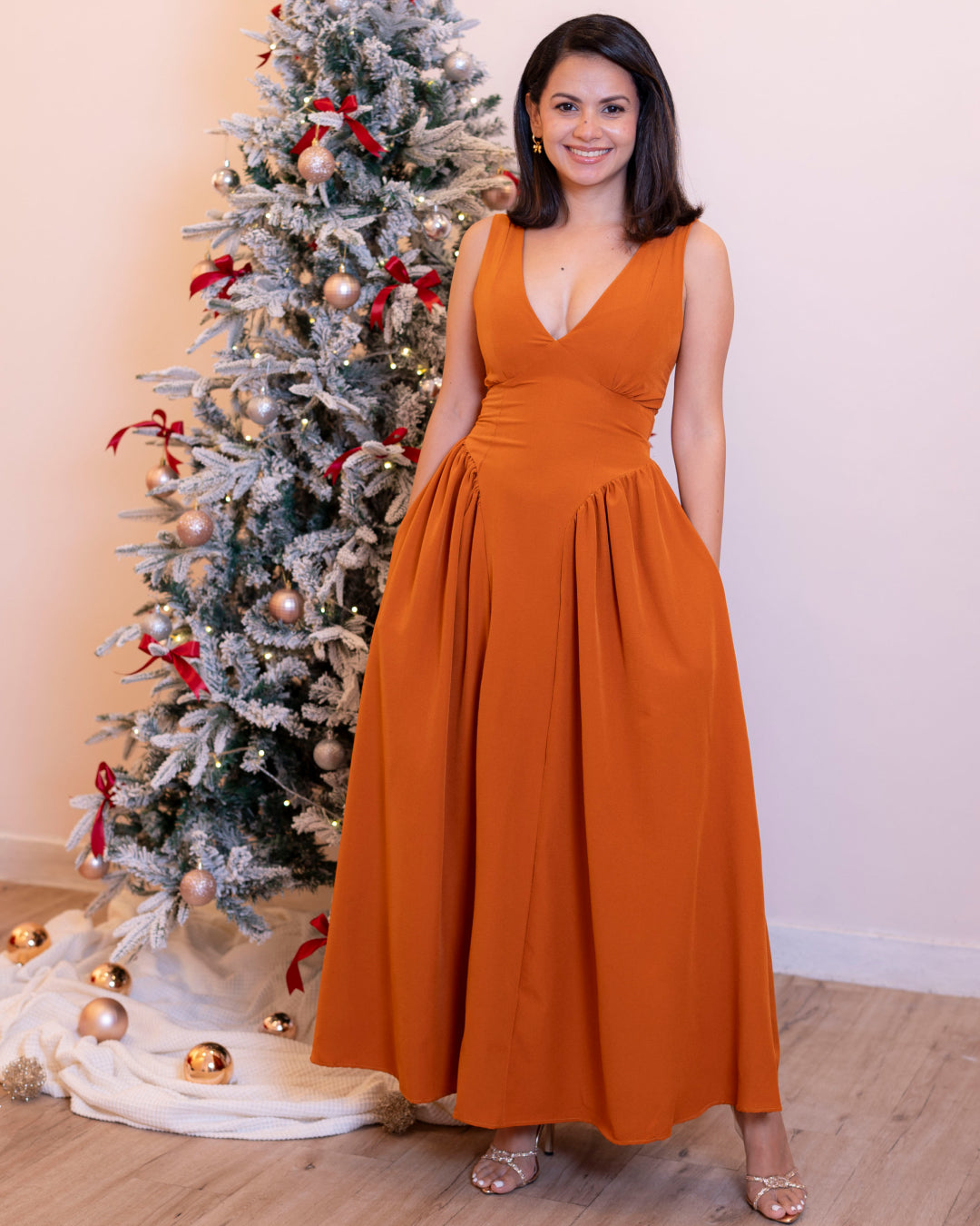 Rosette Dress - In Sunset