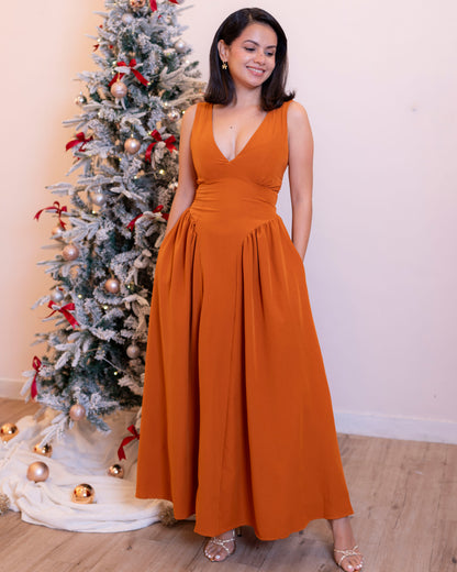 Rosette Dress - In Sunset