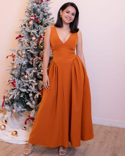 Rosette Dress - In Sunset