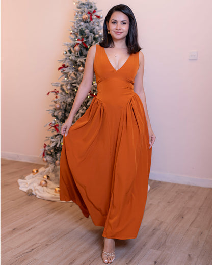 Rosette Dress - In Sunset