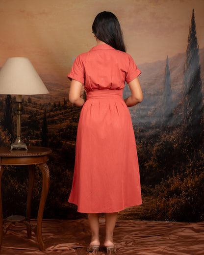 Sunset Belted Shirt Dress
