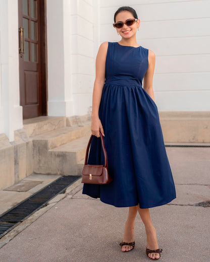 Amora Dress - Dark Blue