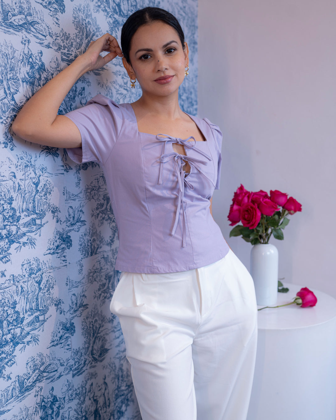 Sweet Bow Top - Lavender