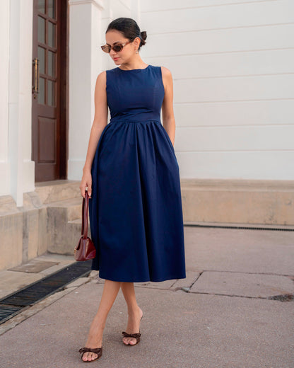 Amora Dress - Dark Blue