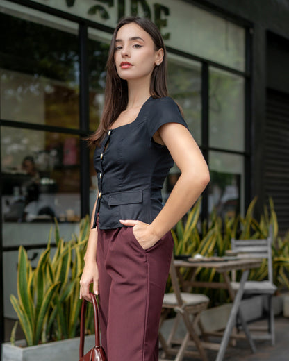 Signature Peplum Top