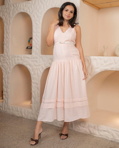 Alina Dress - Baby Pink