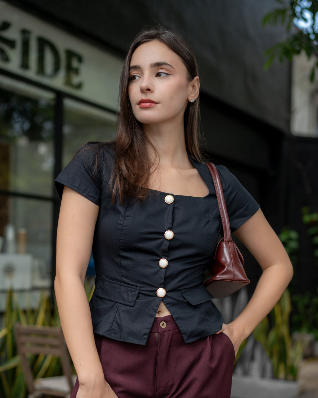 Signature Peplum Top