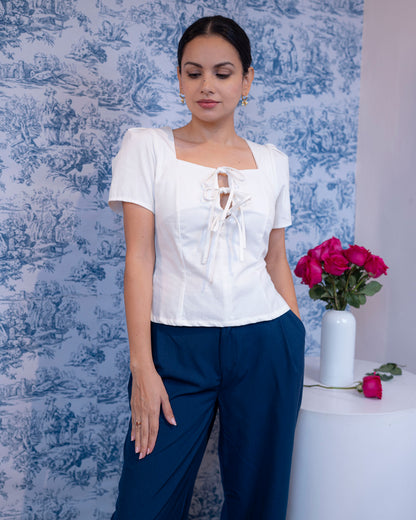 Sweet Bow Top – Ivory